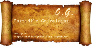 Osztián Grizeldisz névjegykártya